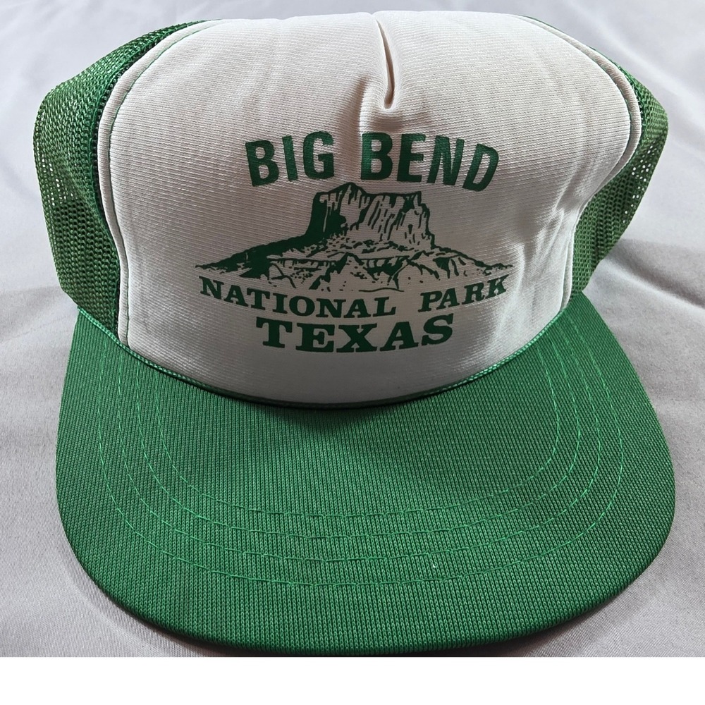 Vtg 80s Big Bend National Park Texas Mesh Trucker Hat Universal Cap Co.